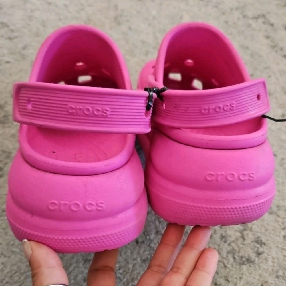Crocs Classic Womens Pink Crush Platform Comfortable Slip-On Causal Clog 7 - Picture 4 of 13